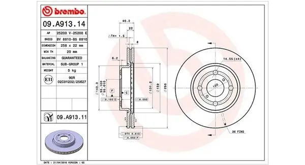 Bremsscheibe Vorderachse MAGNETI MARELLI 360406094500