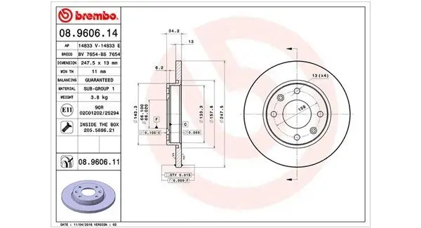 Bremsscheibe MAGNETI MARELLI 360406102500