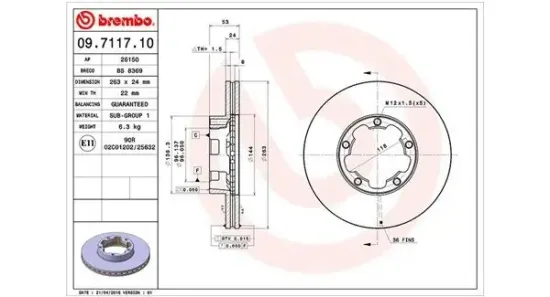 Bremsscheibe MAGNETI MARELLI 360406105800 Bild Bremsscheibe MAGNETI MARELLI 360406105800