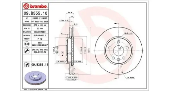 Bremsscheibe Vorderachse MAGNETI MARELLI 360406108000 Bild Bremsscheibe Vorderachse MAGNETI MARELLI 360406108000