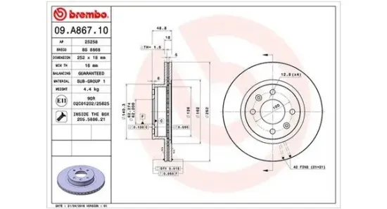 Bremsscheibe Vorderachse MAGNETI MARELLI 360406112000 Bild Bremsscheibe Vorderachse MAGNETI MARELLI 360406112000