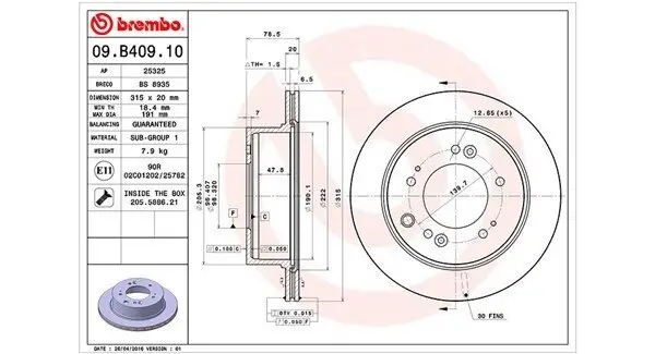 Bremsscheibe Hinterachse MAGNETI MARELLI 360406120600