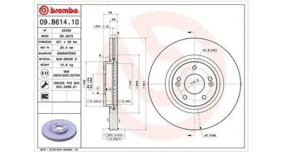 Bremsscheibe Vorderachse MAGNETI MARELLI 360406121000 Bild Bremsscheibe Vorderachse MAGNETI MARELLI 360406121000