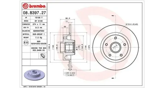 Bremsscheibe Hinterachse MAGNETI MARELLI 360406136600 Bild Bremsscheibe Hinterachse MAGNETI MARELLI 360406136600