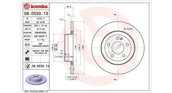 Bremsscheibe Hinterachse MAGNETI MARELLI 360406133204 Bild Bremsscheibe Hinterachse MAGNETI MARELLI 360406133204