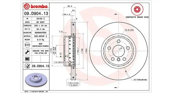 Bremsscheibe MAGNETI MARELLI 360406168501 Bild Bremsscheibe MAGNETI MARELLI 360406168501