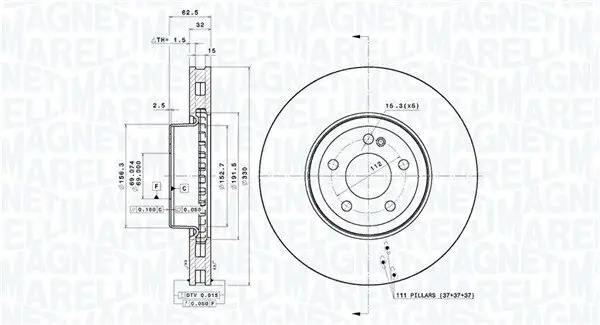 Bremsscheibe MAGNETI MARELLI 360406184504