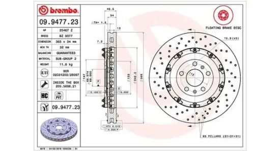 Bremsscheibe Vorderachse MAGNETI MARELLI 360406128803 Bild Bremsscheibe Vorderachse MAGNETI MARELLI 360406128803