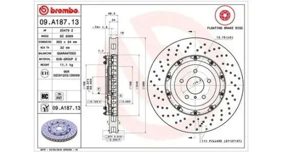 Bremsscheibe Vorderachse MAGNETI MARELLI 360406129203 Bild Bremsscheibe Vorderachse MAGNETI MARELLI 360406129203
