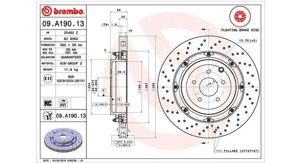 Bremsscheibe MAGNETI MARELLI 360406129303