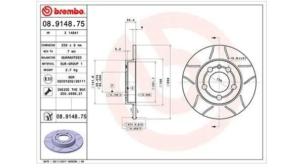 Bremsscheibe MAGNETI MARELLI 360406013205