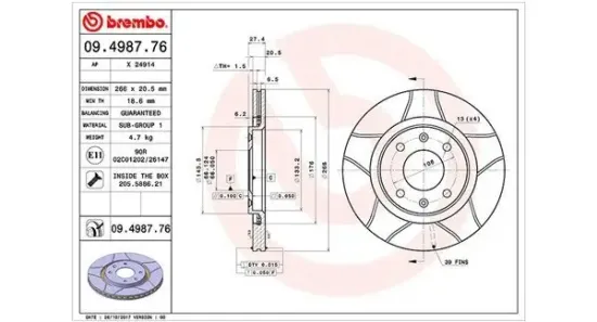 Bremsscheibe MAGNETI MARELLI 360406017805 Bild Bremsscheibe MAGNETI MARELLI 360406017805