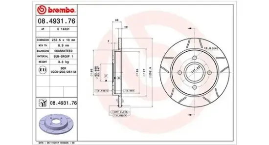 Bremsscheibe Hinterachse MAGNETI MARELLI 360406024605 Bild Bremsscheibe Hinterachse MAGNETI MARELLI 360406024605
