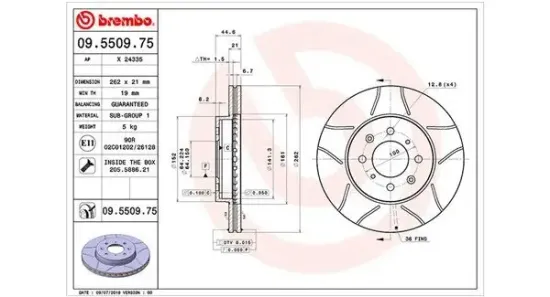 Bremsscheibe Vorderachse MAGNETI MARELLI 360406027705 Bild Bremsscheibe Vorderachse MAGNETI MARELLI 360406027705