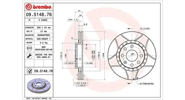 Bremsscheibe MAGNETI MARELLI 360406037505