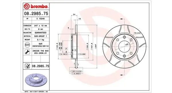 Bremsscheibe MAGNETI MARELLI 360406040405