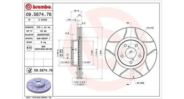 Bremsscheibe MAGNETI MARELLI 360406045405