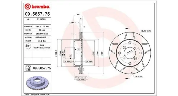 Bremsscheibe Vorderachse MAGNETI MARELLI 360406046005