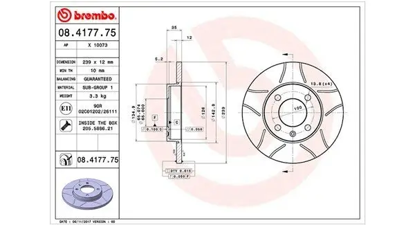 Bremsscheibe MAGNETI MARELLI 360406047905