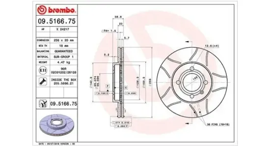 Bremsscheibe MAGNETI MARELLI 360406048105 Bild Bremsscheibe MAGNETI MARELLI 360406048105