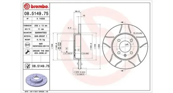 Bremsscheibe MAGNETI MARELLI 360406048205 Bild Bremsscheibe MAGNETI MARELLI 360406048205