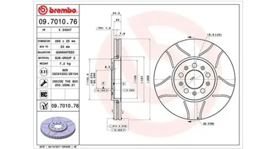 Bremsscheibe Vorderachse MAGNETI MARELLI 360406049305 Bild Bremsscheibe Vorderachse MAGNETI MARELLI 360406049305