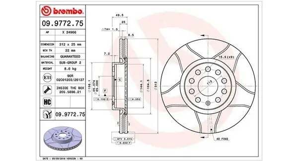 Bremsscheibe MAGNETI MARELLI 360406050605