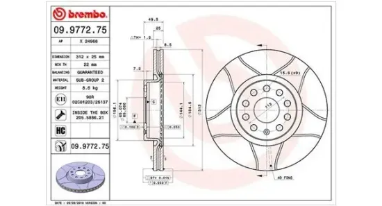 Bremsscheibe MAGNETI MARELLI 360406050605 Bild Bremsscheibe MAGNETI MARELLI 360406050605