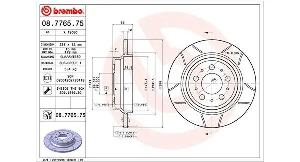 Bremsscheibe MAGNETI MARELLI 360406051905