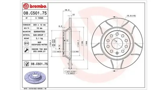 Bremsscheibe Hinterachse MAGNETI MARELLI 360406175605 Bild Bremsscheibe Hinterachse MAGNETI MARELLI 360406175605