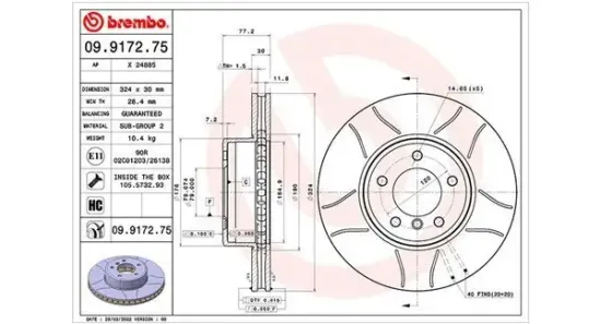 Bremsscheibe Vorderachse MAGNETI MARELLI 360406175905 Bild Bremsscheibe Vorderachse MAGNETI MARELLI 360406175905