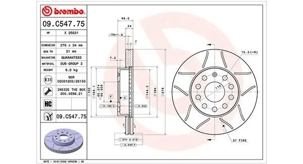 Bremsscheibe MAGNETI MARELLI 360406178405