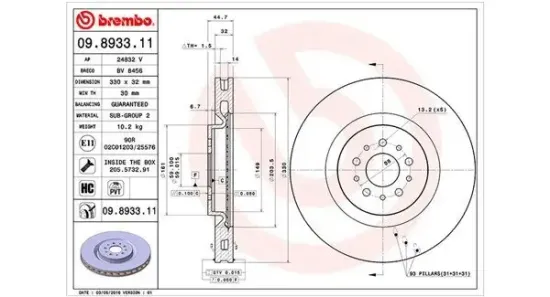 Bremsscheibe Vorderachse MAGNETI MARELLI 360406000701 Bild Bremsscheibe Vorderachse MAGNETI MARELLI 360406000701