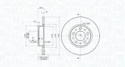 Bremsscheibe Hinterachse MAGNETI MARELLI 360406011201