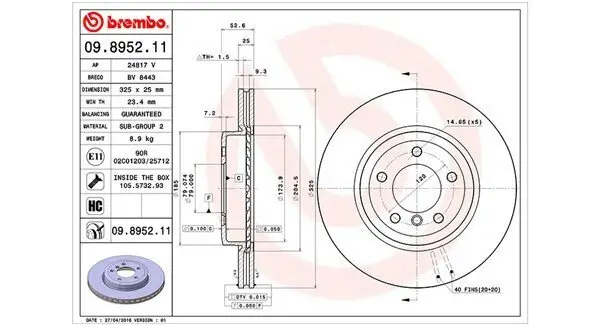 Bremsscheibe MAGNETI MARELLI 360406017101