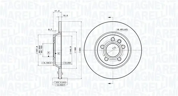 Bremsscheibe MAGNETI MARELLI 360406050401