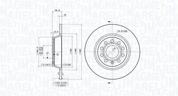 Bremsscheibe MAGNETI MARELLI 360406060801