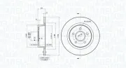 Bremsscheibe Hinterachse MAGNETI MARELLI 360406061601