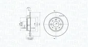 Bremsscheibe Hinterachse MAGNETI MARELLI 360406079001