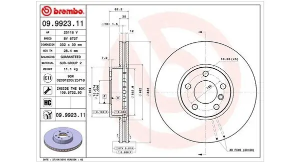 Bremsscheibe MAGNETI MARELLI 360406100301