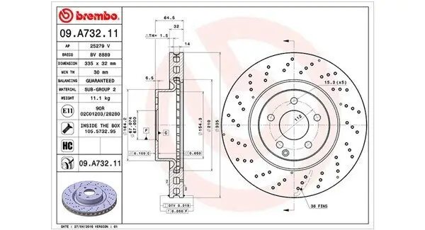 Bremsscheibe MAGNETI MARELLI 360406113301