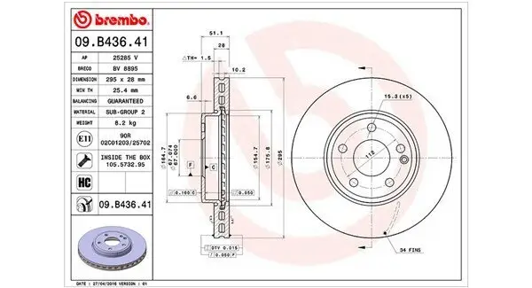 Bremsscheibe MAGNETI MARELLI 360406113401