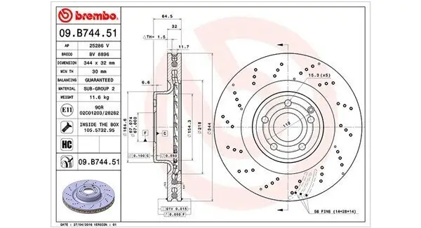 Bremsscheibe Vorderachse MAGNETI MARELLI 360406115401