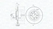 Bremsscheibe Hinterachse MAGNETI MARELLI 360406116201