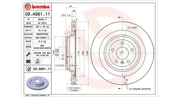 Bremsscheibe MAGNETI MARELLI 360406122701