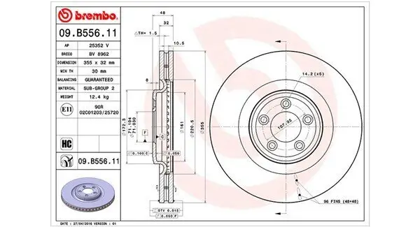 Bremsscheibe Vorderachse MAGNETI MARELLI 360406127101