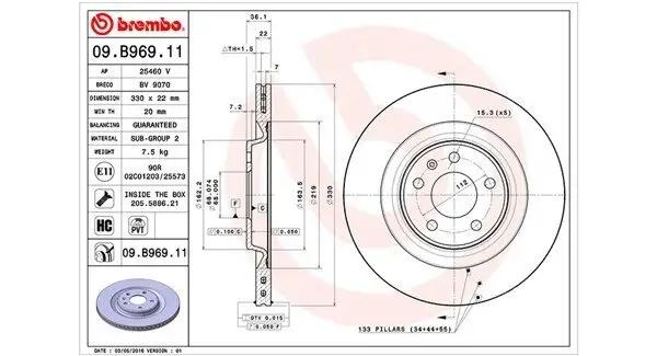 Bremsscheibe MAGNETI MARELLI 360406127201