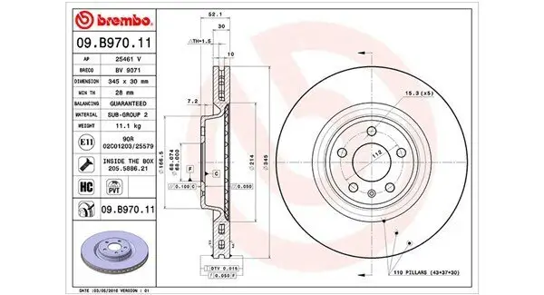 Bremsscheibe MAGNETI MARELLI 360406127301