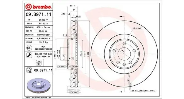 Bremsscheibe MAGNETI MARELLI 360406127401