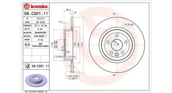Bremsscheibe Hinterachse MAGNETI MARELLI 360406138801 Bild Bremsscheibe Hinterachse MAGNETI MARELLI 360406138801